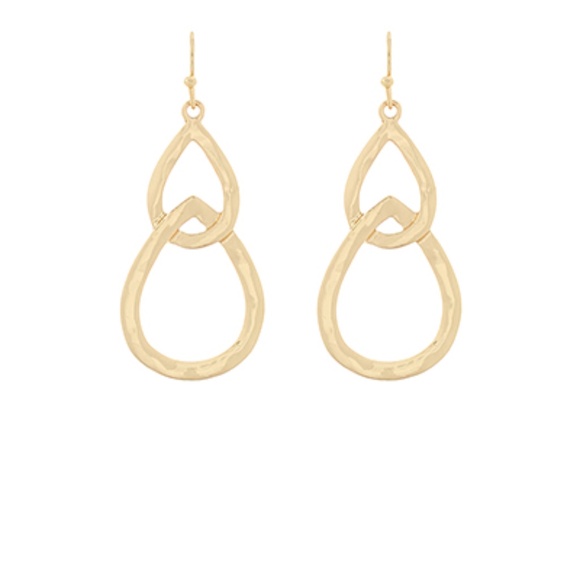 Duo Teardrop Linked Drop Earrings - Picture 1 of 1